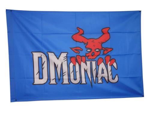DMoniac Drapeau DMoniac Tactical 144x96cm Fond Bleu