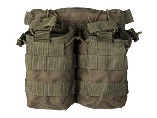 Porte chargeurs double M4/M16 Olive open top (fixation Molle)